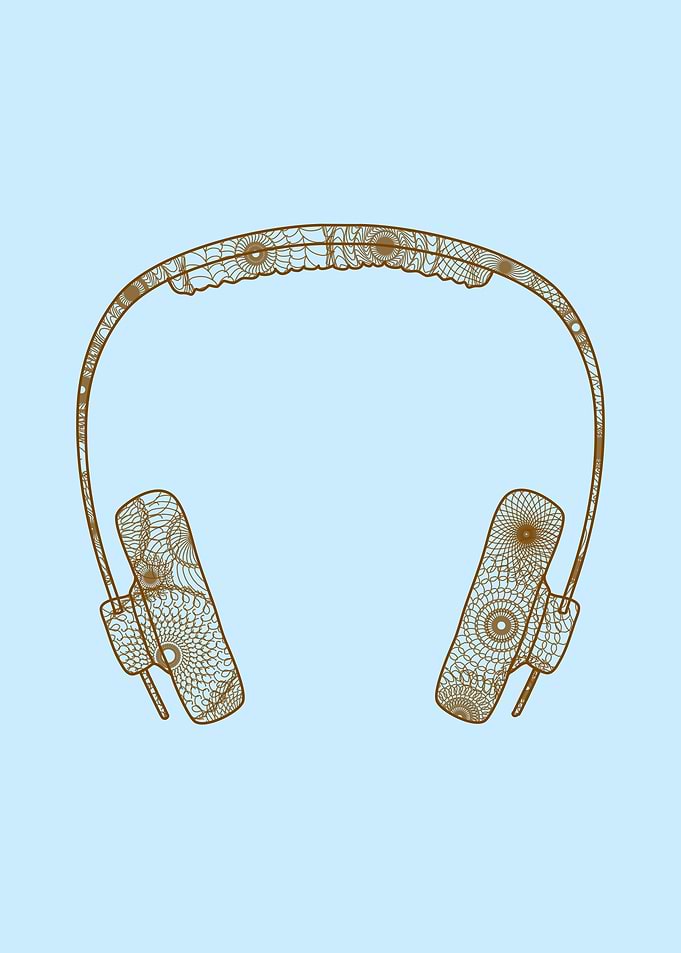 Headphone mandala color