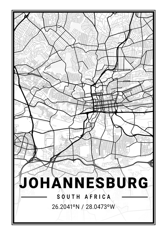 Johannesburg Light Map