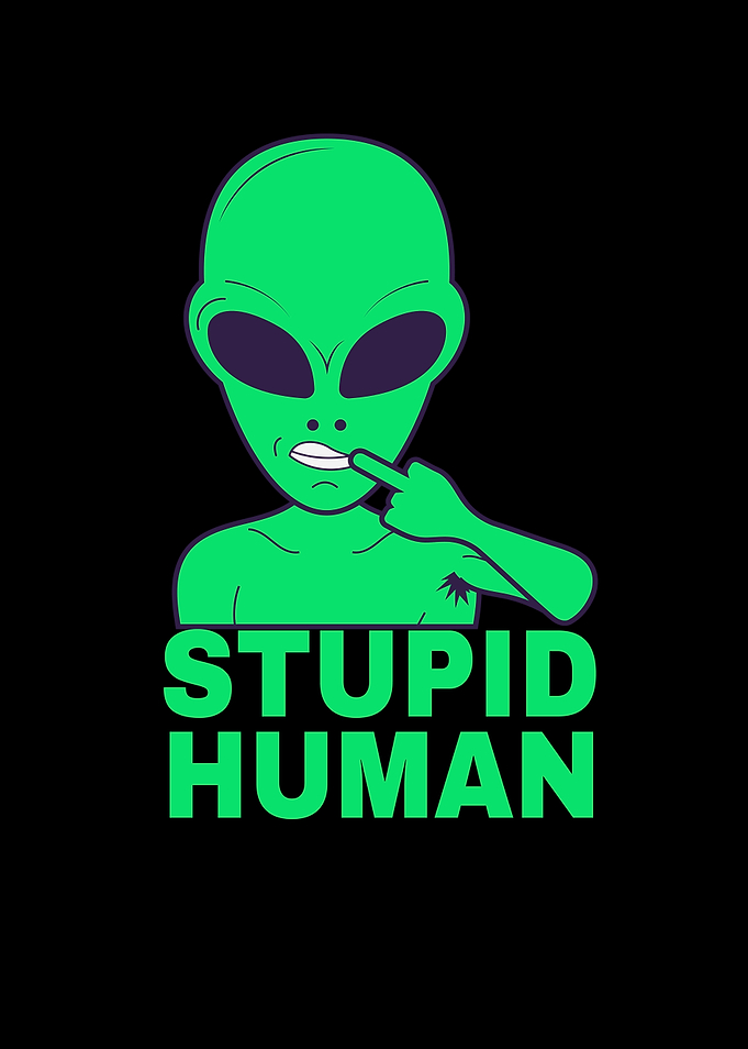 Funny Alien I Hate People