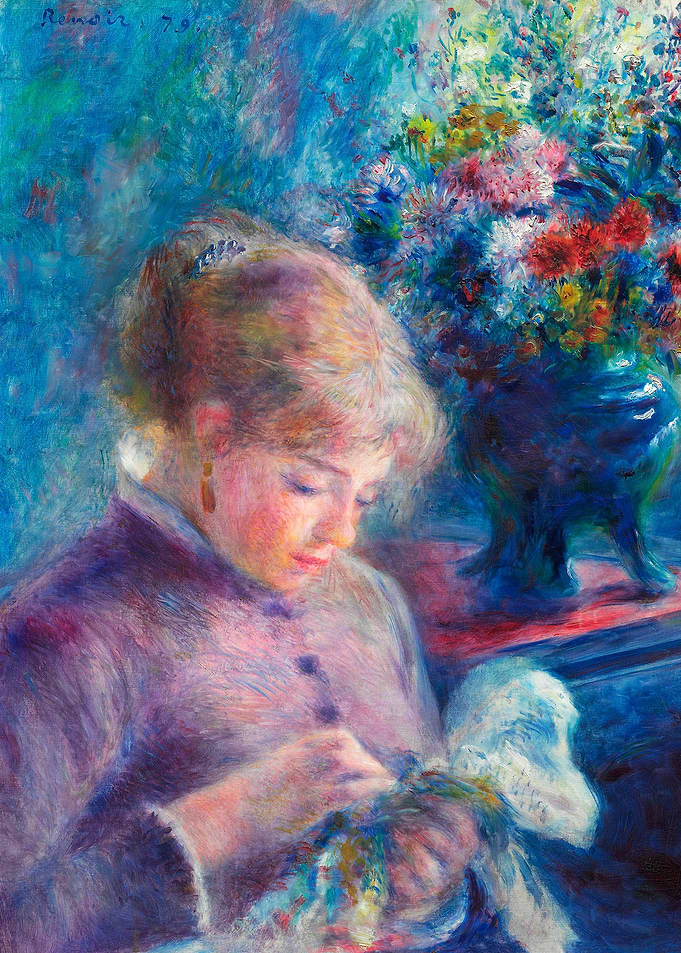 Young Woman Sewing