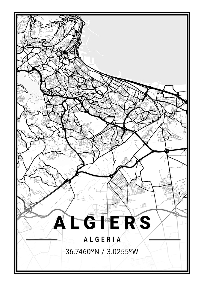 Algiers Light City Map