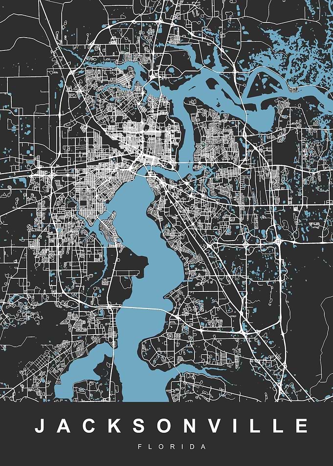 Map Jacksonville Map US