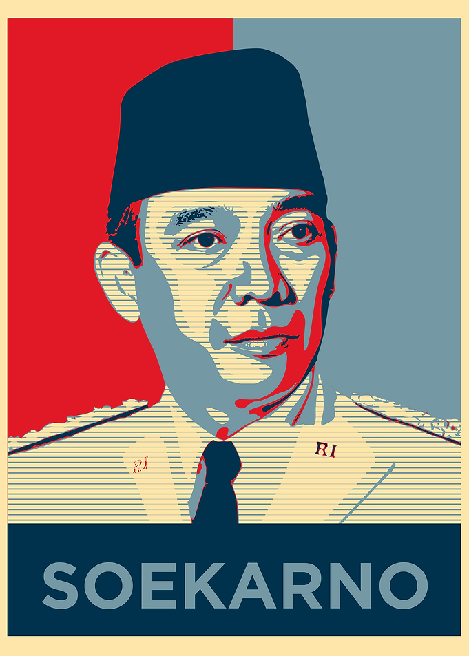 Popart Poster Soerkarno