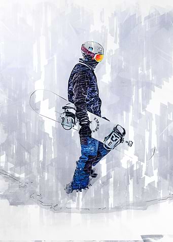 Snowboarder Abstract