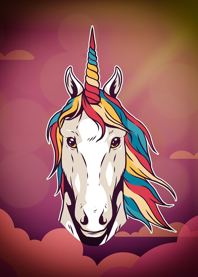 Unicorn Red Sky Design