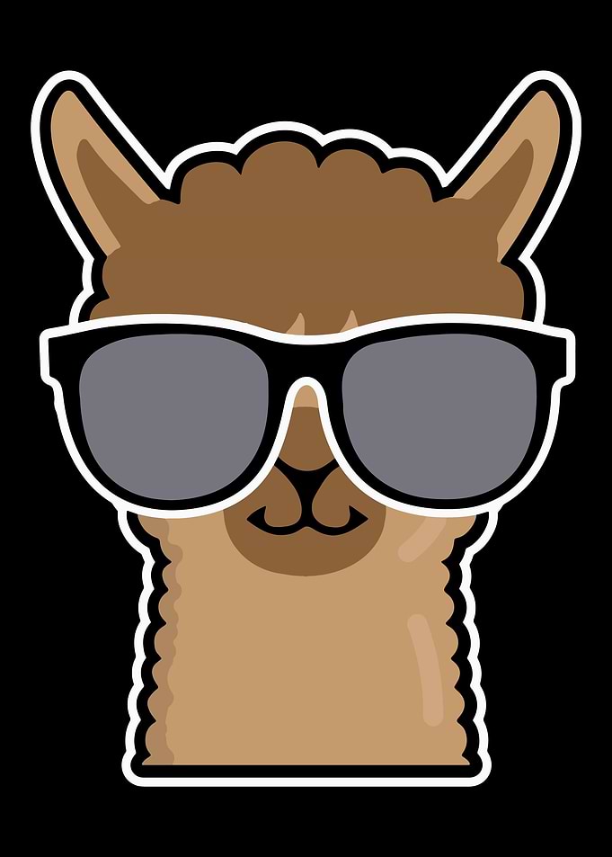 Lama Alpaca with glasses