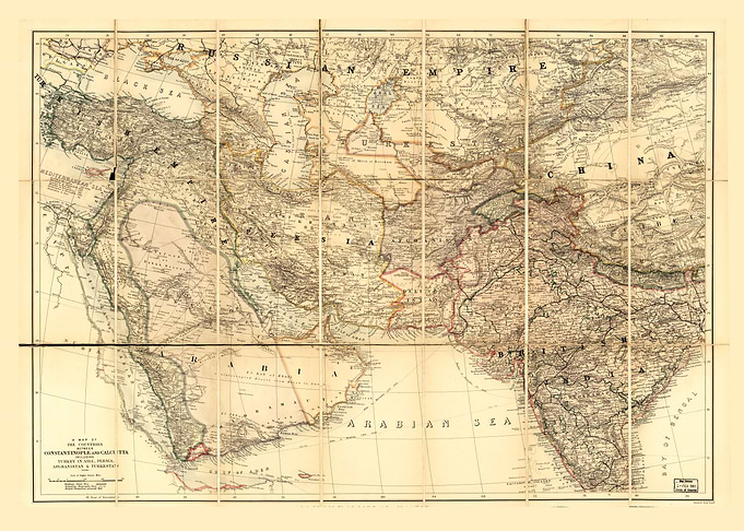 Middle East Map 1885