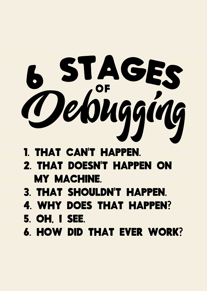 6 Stages of debugging