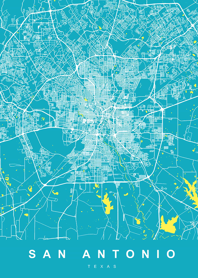 San Antonio City Map US