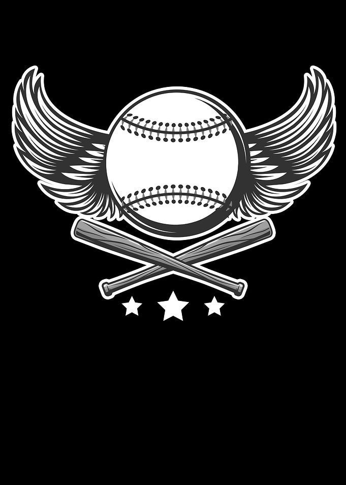 Baseball Logo with Wings