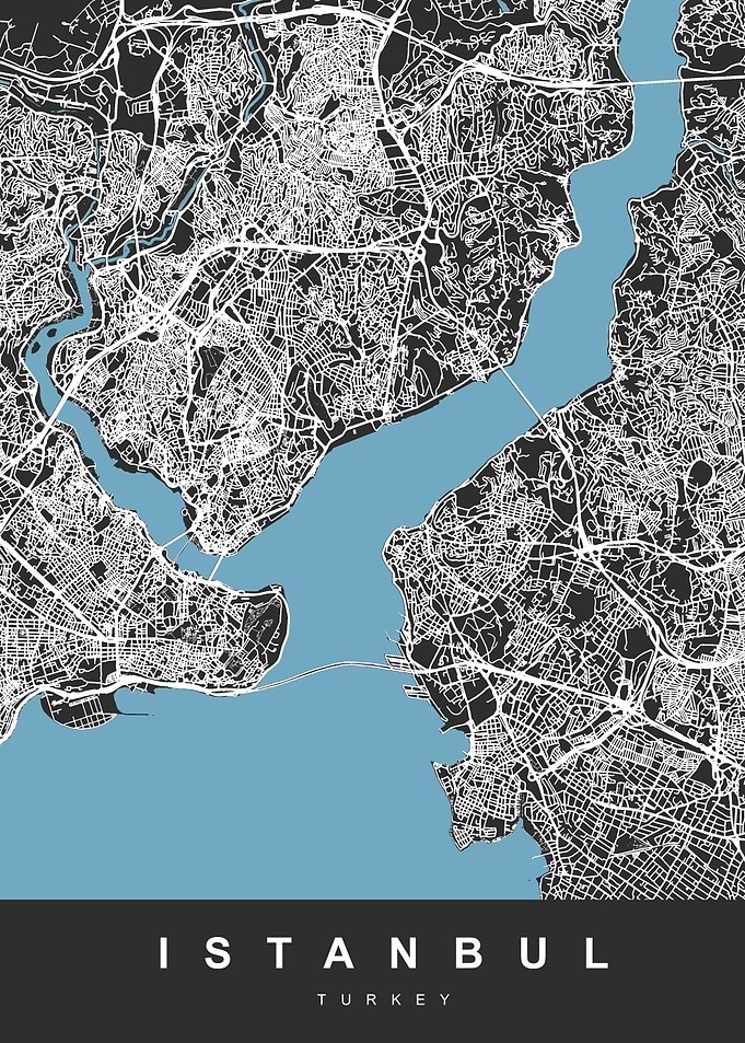 ISTANBUL City Map Turkey