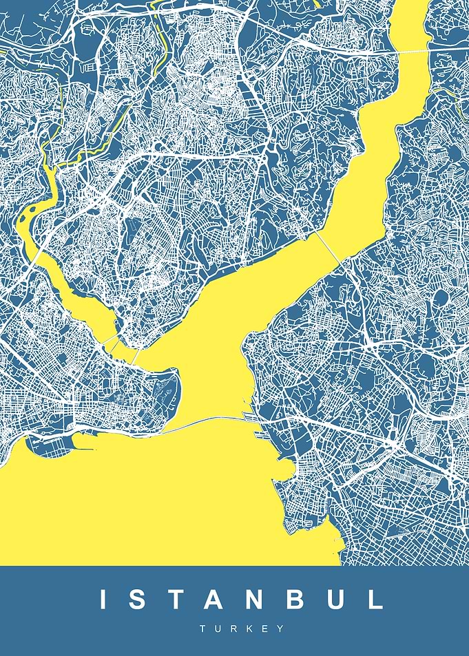 ISTANBUL City Map Turkey