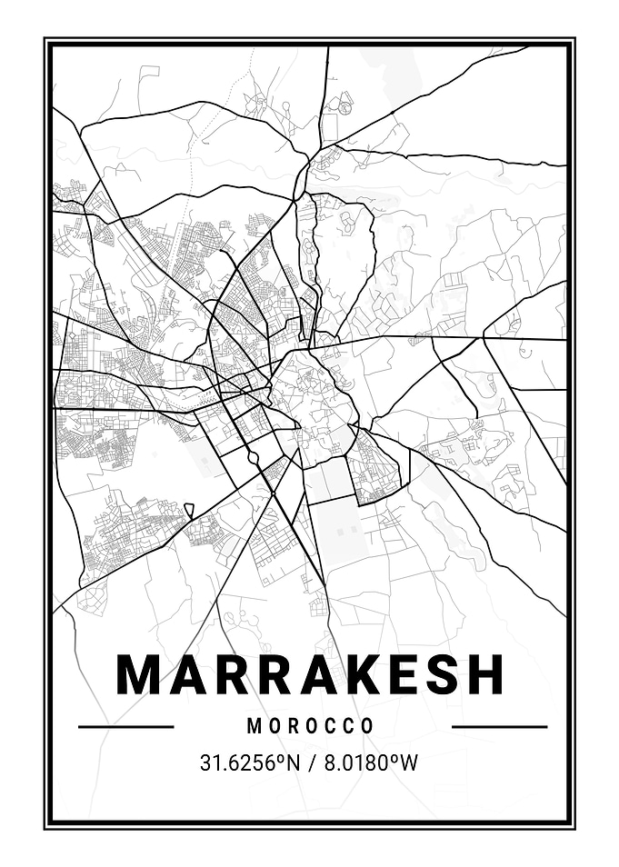 Marrakesh Light City Map