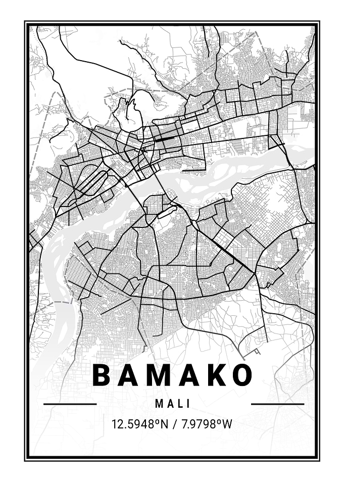 Bamako Light City Map