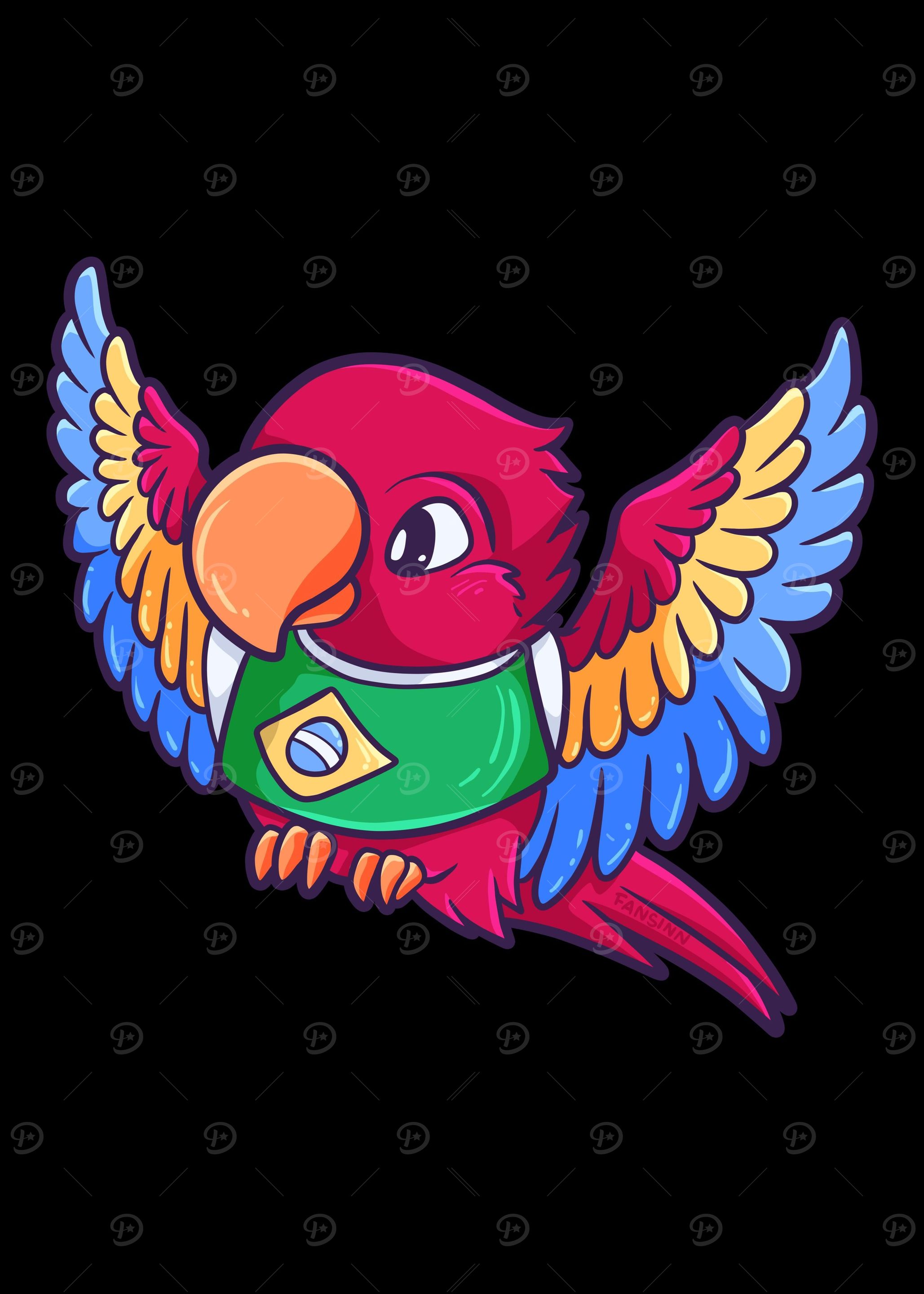 Brazil parrot colorful bir