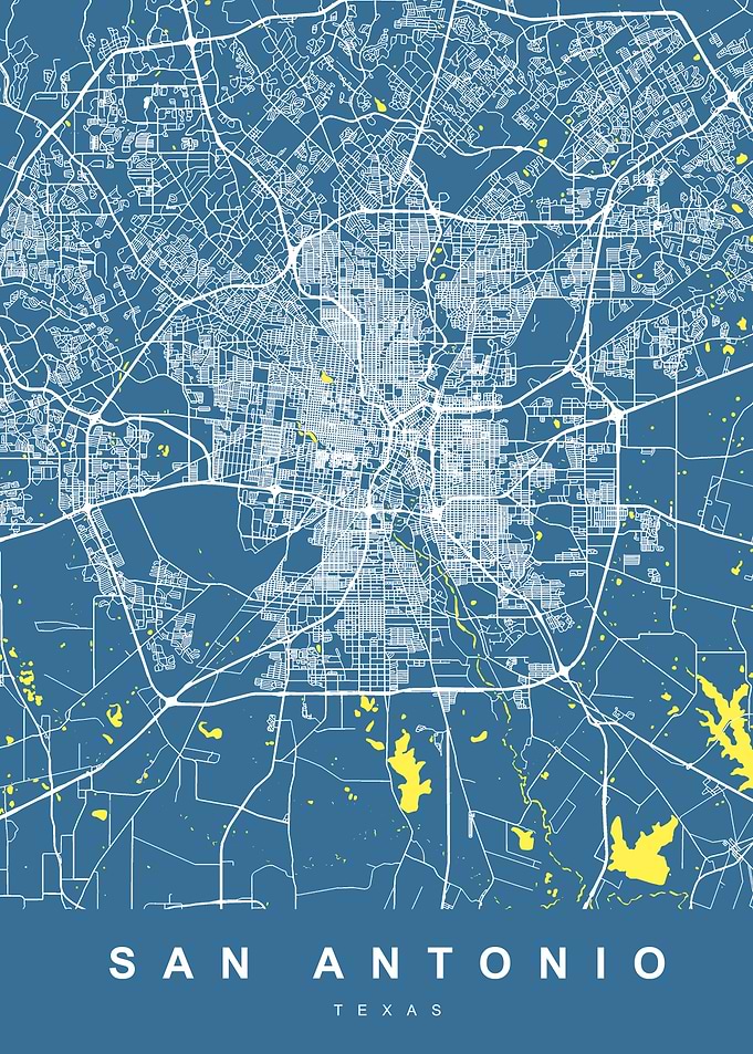 San Antonio City Map US