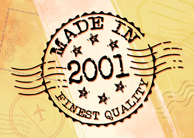 Made in 2001 Birthday Gift