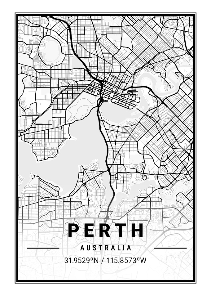 Perth Light City Map