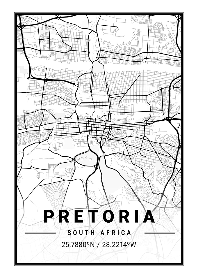 Pretoria Light City Map