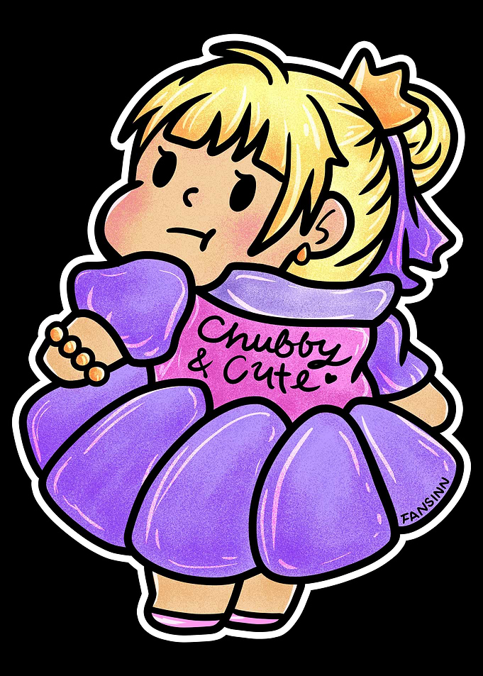 Princess blond thick chubb