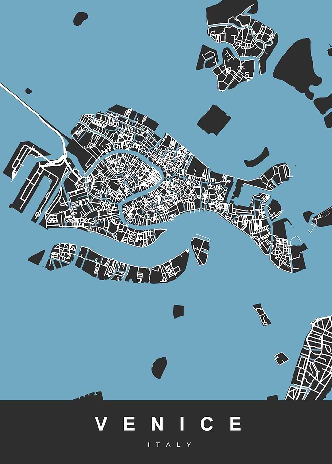 VENICE City Map Italy