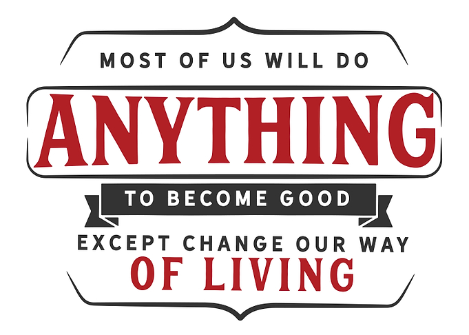 change our way of living
