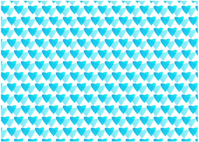 Baby Blue Love Shape Patte