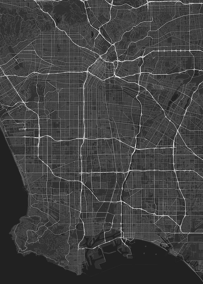 Los Angeles USA Map