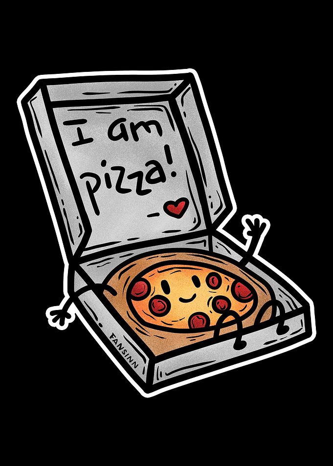 Pizza Love cardboard Italy
