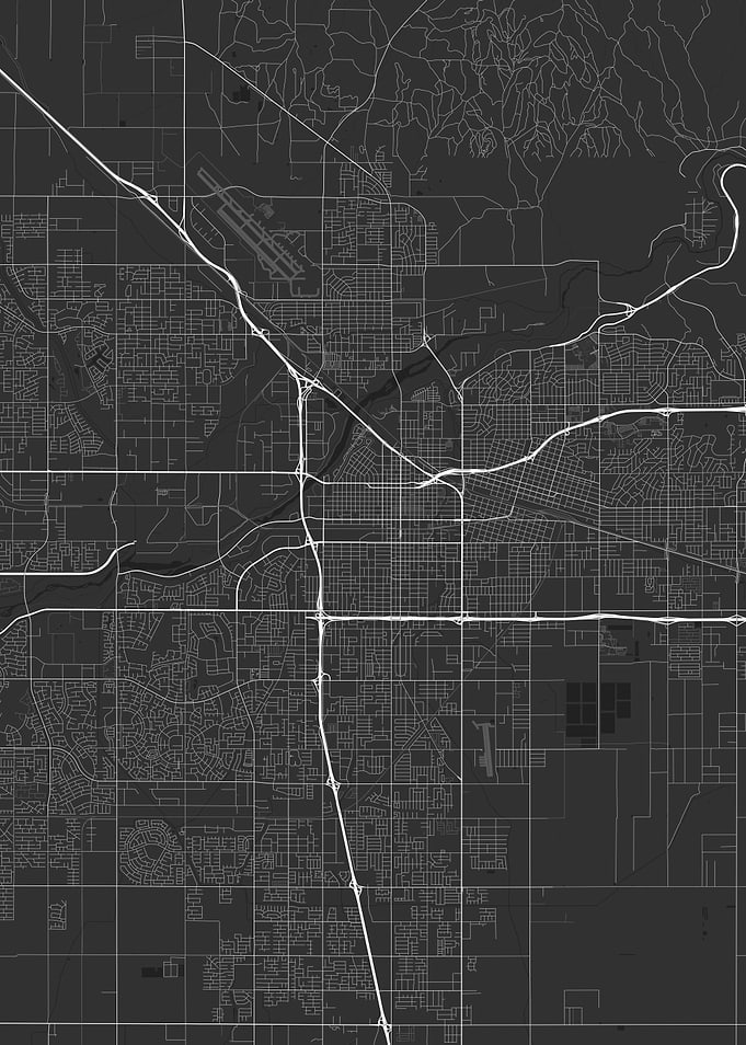 Bakersfield USA Map