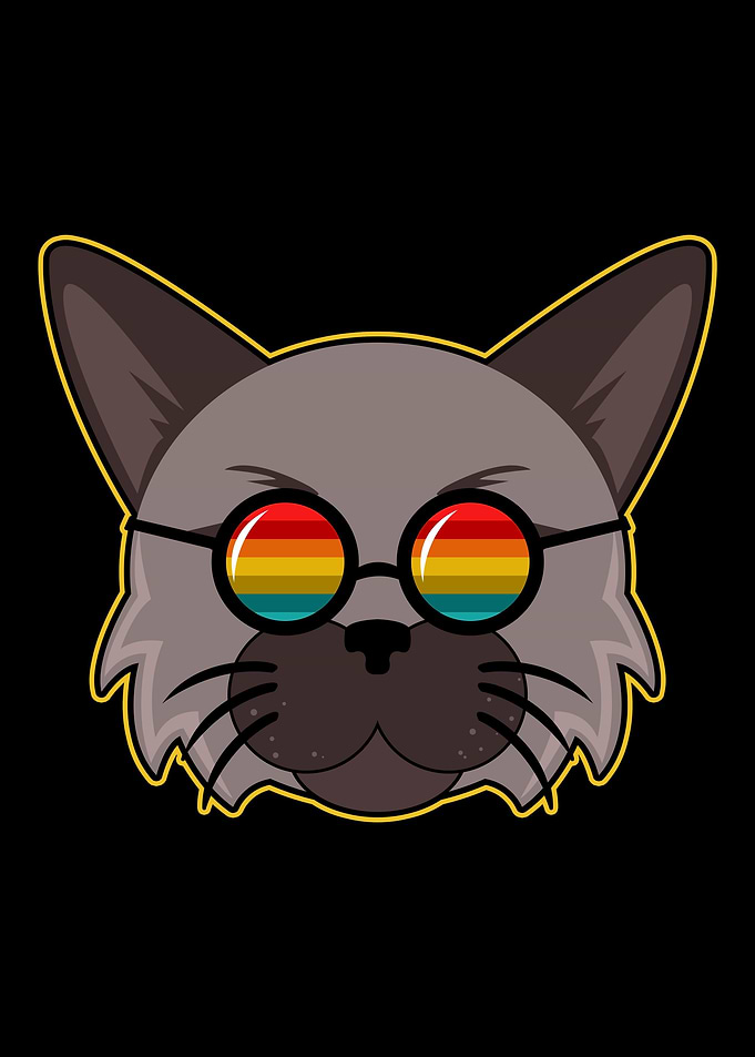 Funny Gay Pride LGBT Cat P