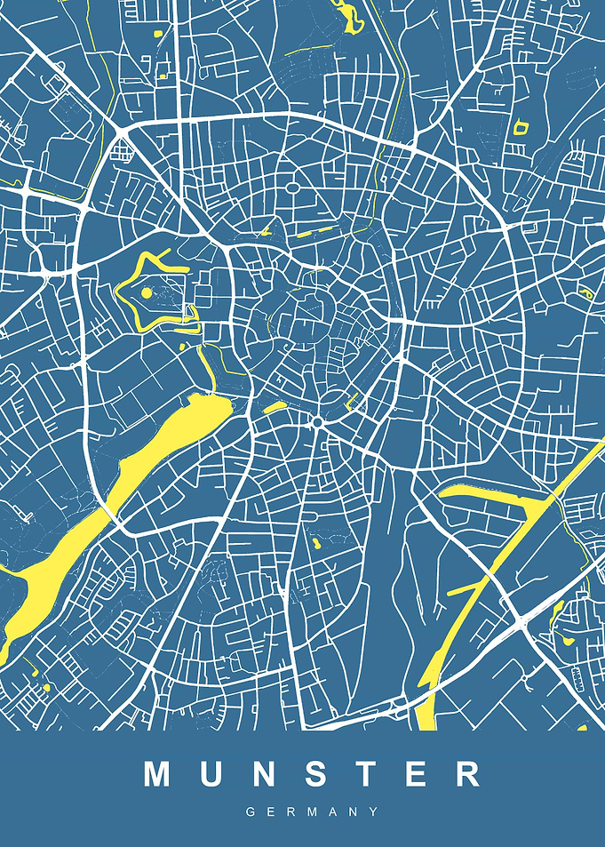 Munster City Map Germany
