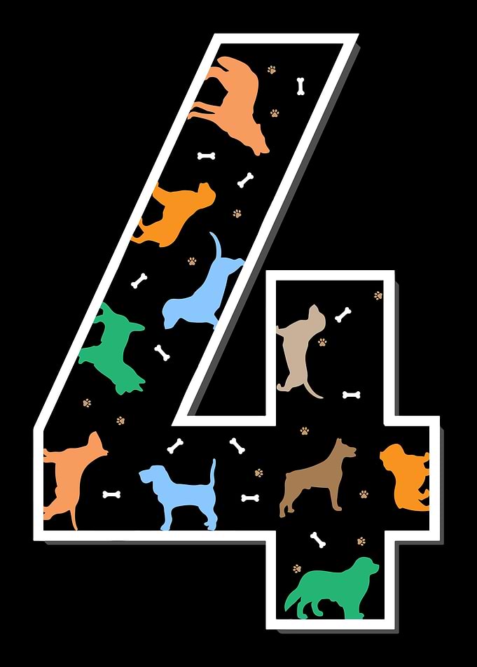 4 fourth birthday dog