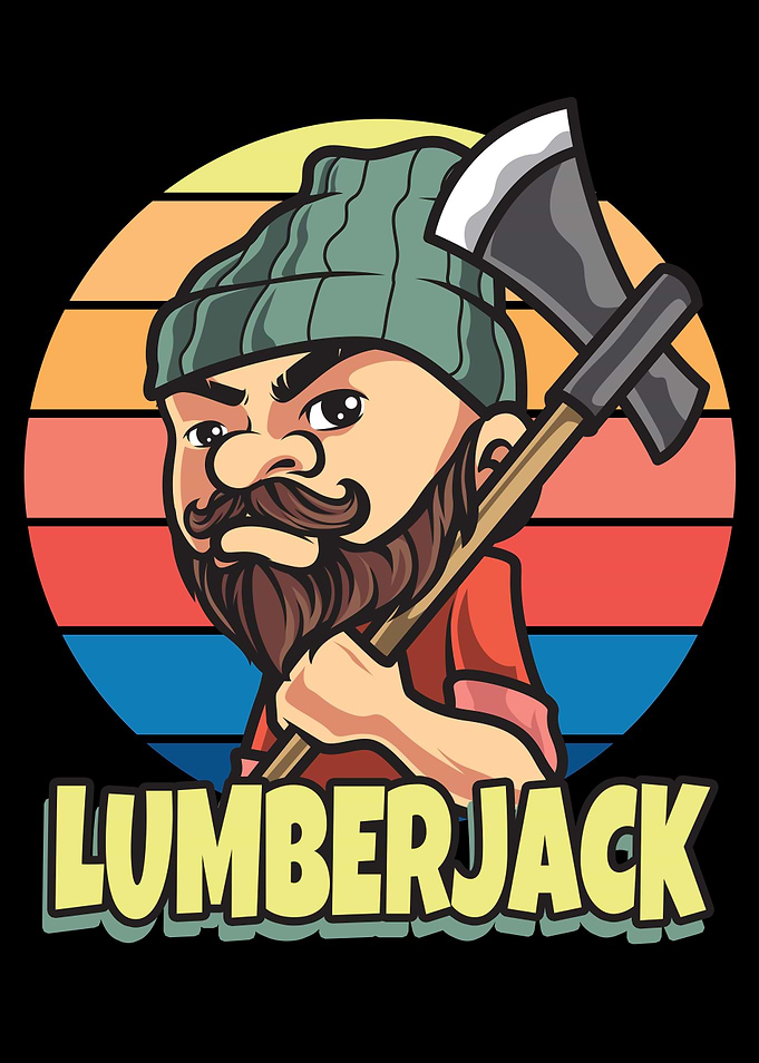 Lumberjack Cartoon vintage