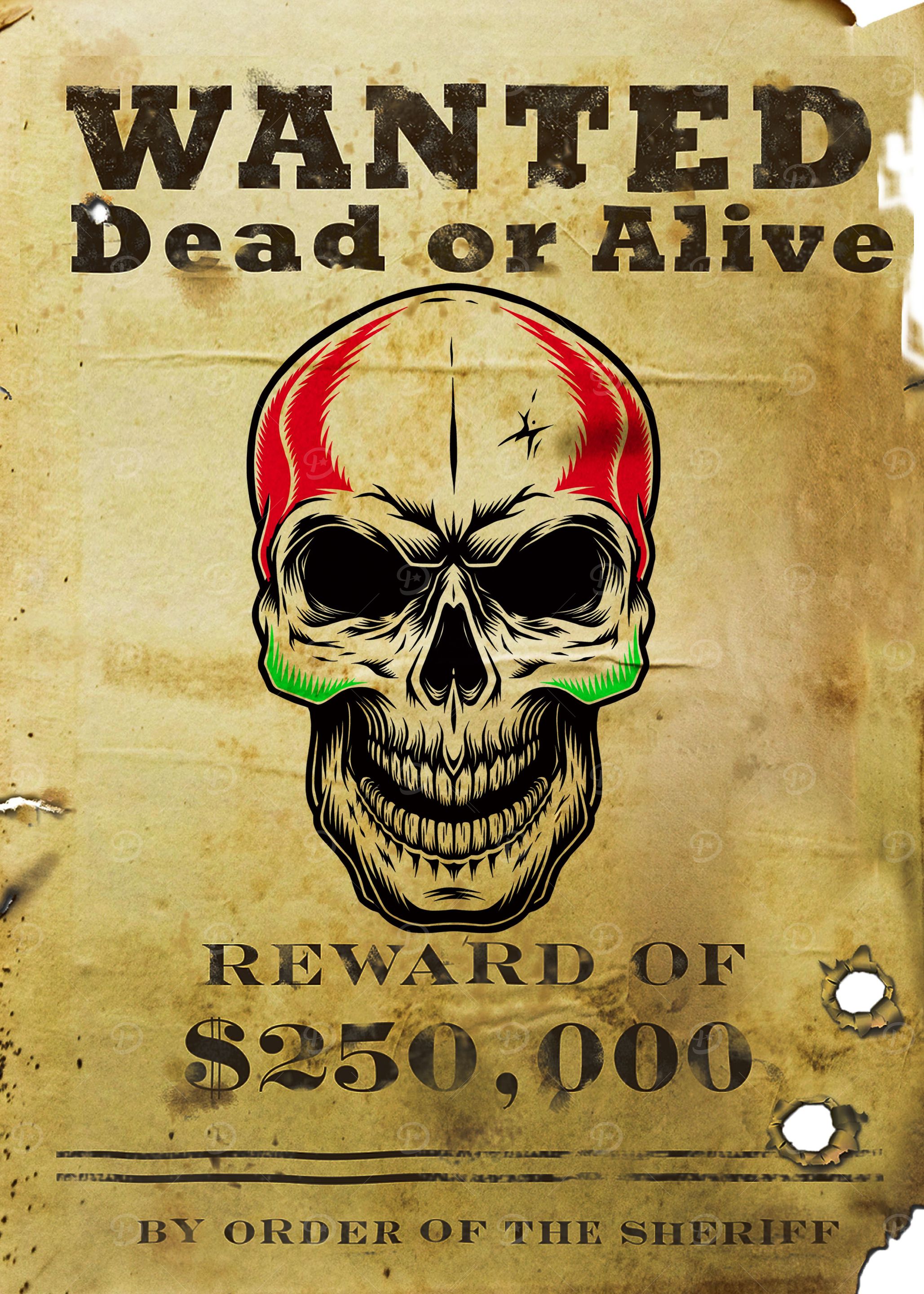 wanted skull