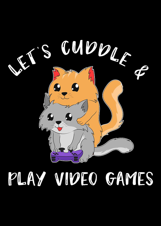 Cat Gamer Player