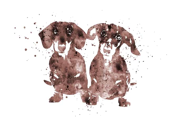 Dachshunds in love