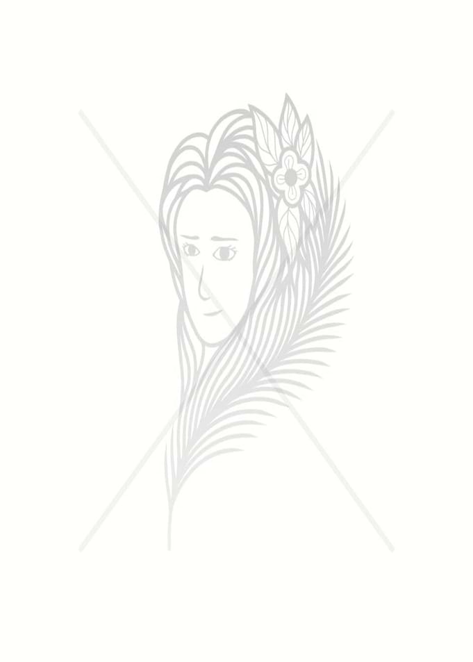 no color woman flower