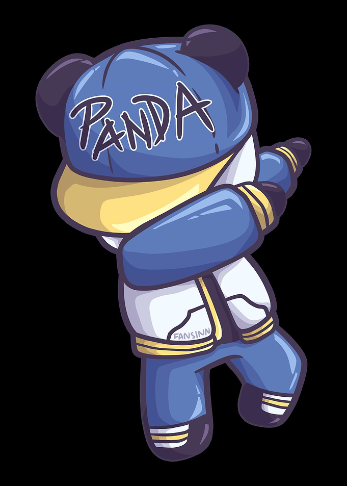 Dabbing panda bear dancing