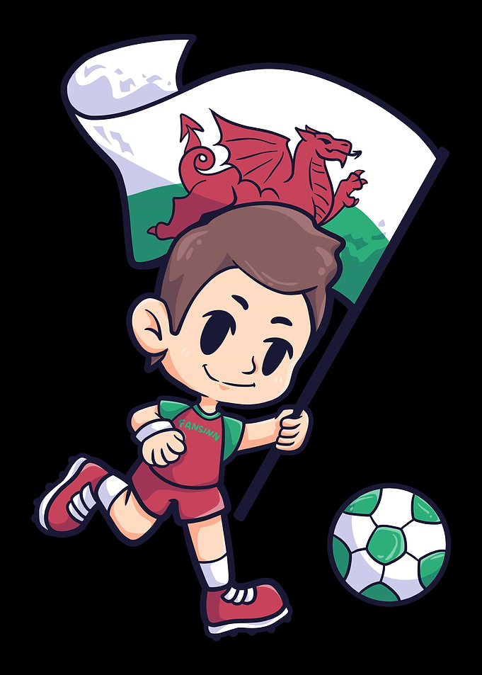 Football Wales flag Young