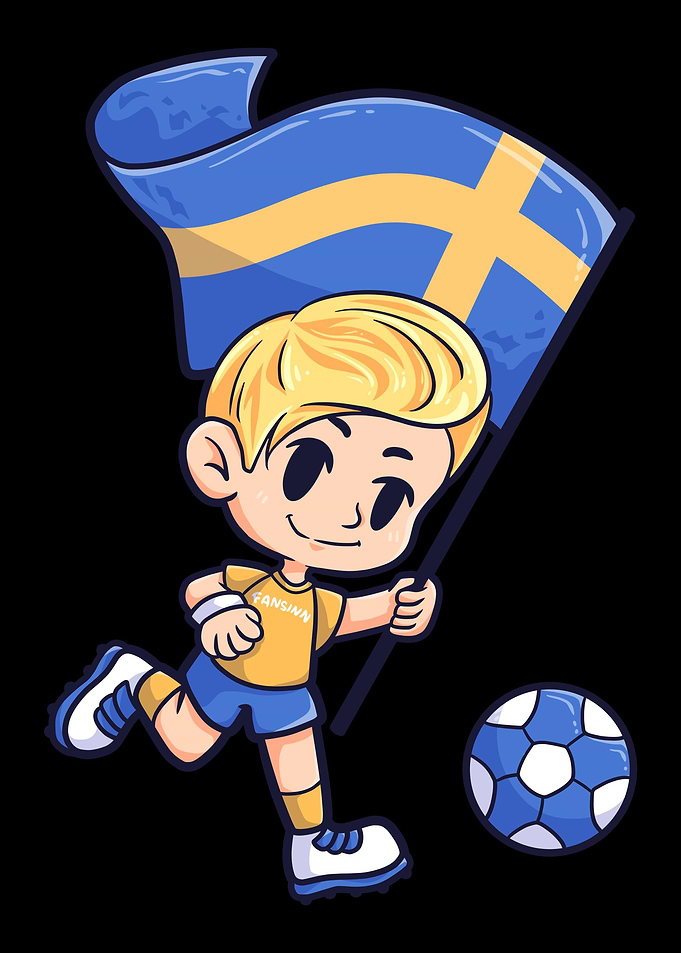 Football Sweden flag Young
