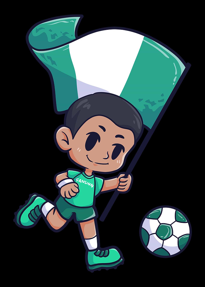 Nigeria soccer flag Young