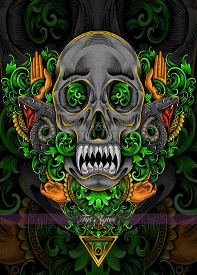 green skull