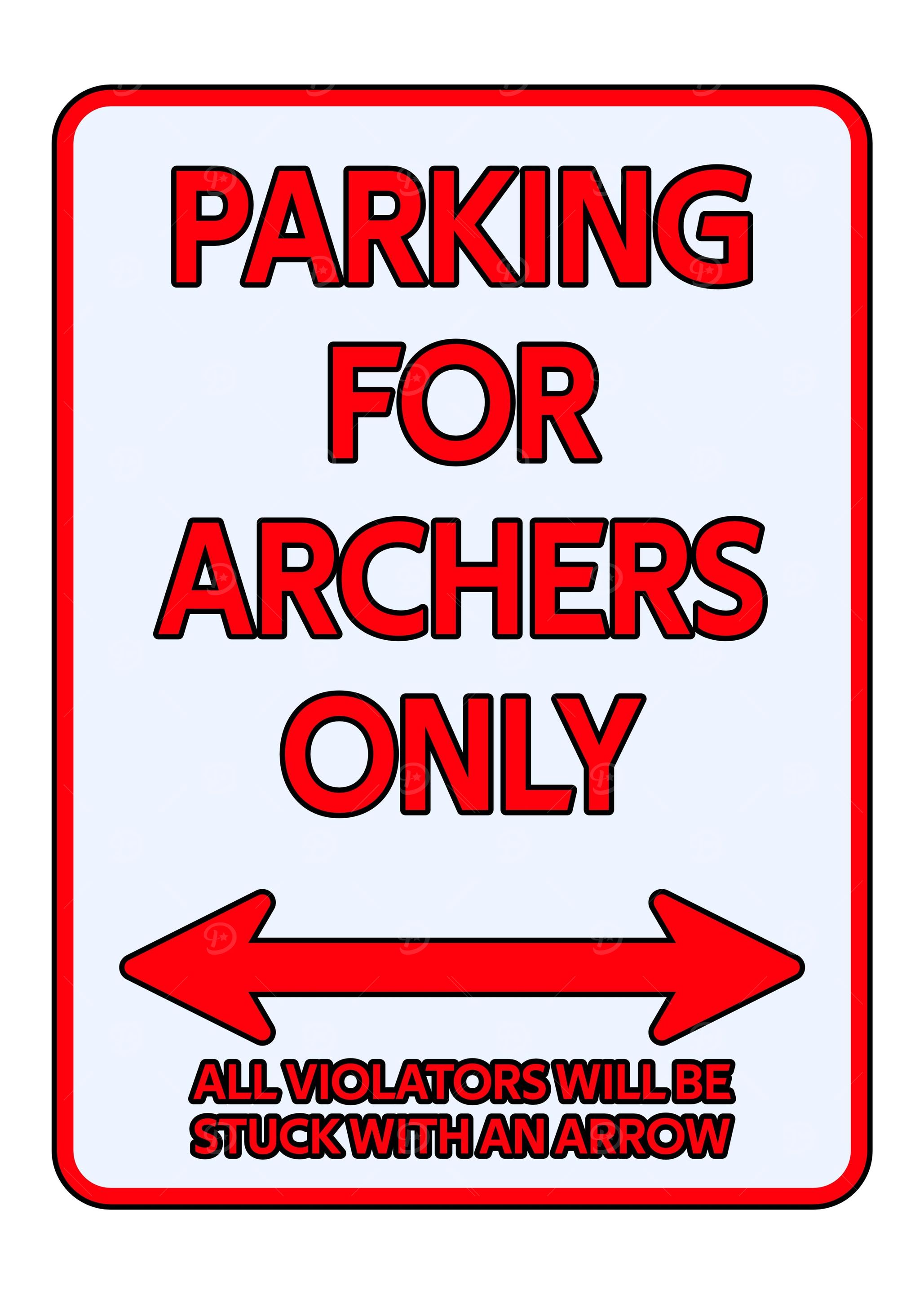 Parking sign archer