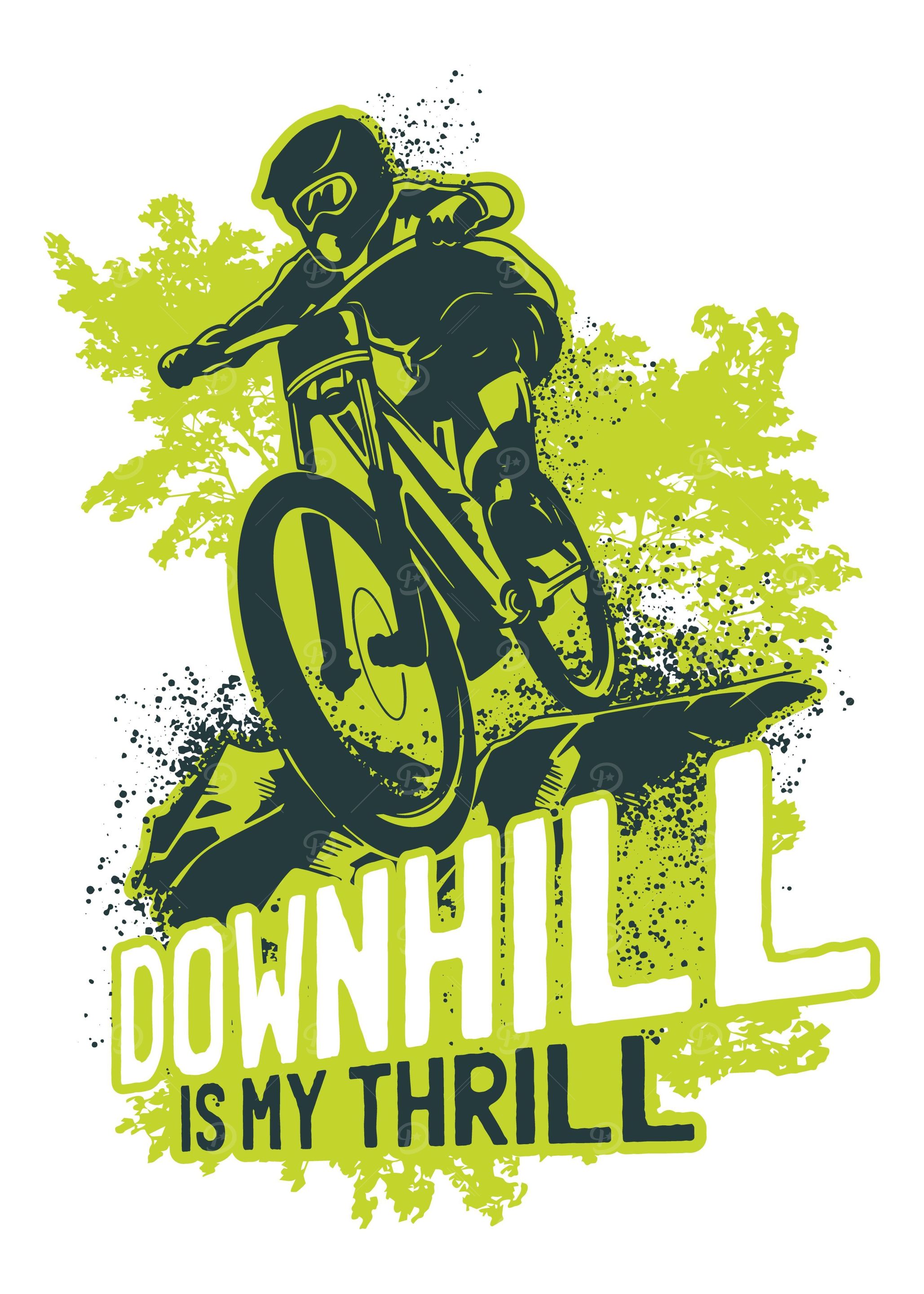 Downhill bikers with sayi