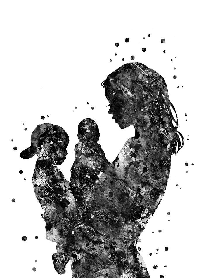 Mother and sons
