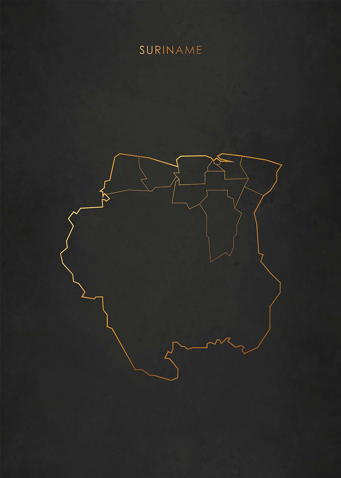 Gold Suriname Map