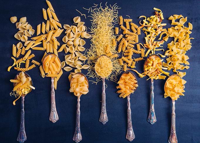 Types of pasta Noodles
