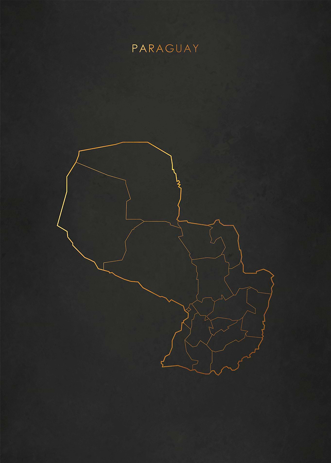 Gold Paraguay Map