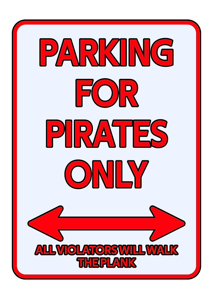 Pirates Parking Gift